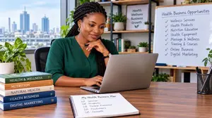 Nigerian entrepreneur developing a health and wellness business