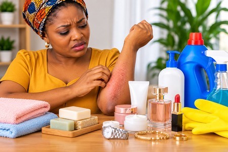 Identifying and avoiding personal triggers can help manage contact dermatitis. Common skin irritants and triggers associated with contact dermatitis