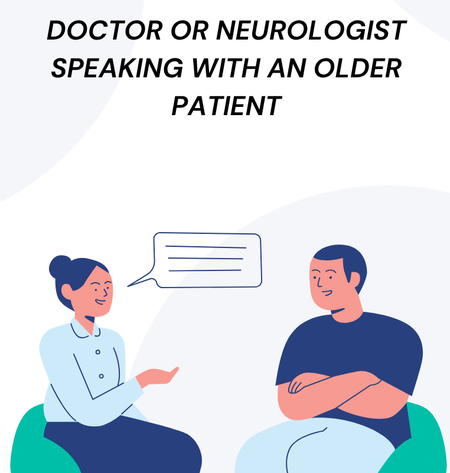 A medical consultation can help identify Parkinson’s disease symptoms and determine an appropriate treatment and management plan. Doctor discussing Parkinson’s disease symptoms and treatment with a patient.