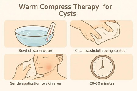 A clean, warm compress may help a small skin abscess drain naturally and can provide supportive care while the area is monitored. Warm compress for a small skin abscess