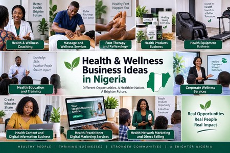Health businesses can include wellness services, products, equipment, education, and digital services. health and wellness business ideas in Nigeria